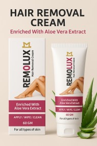 Remolux Hair Removal Cream 120gm (Pack of 2) Suitable For All Skin | Removes Hair in just 5 Minutes
