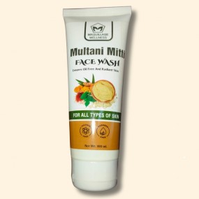 Multani Mitti Face Wash with Kesar Extract & Turmeric Extract For Oil Control & Acne 100 gm