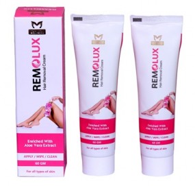 Remolux Hair Removal Cream 120gm (Pack of 2) Suitable For All Skin | Removes Hair in just 5 Minutes